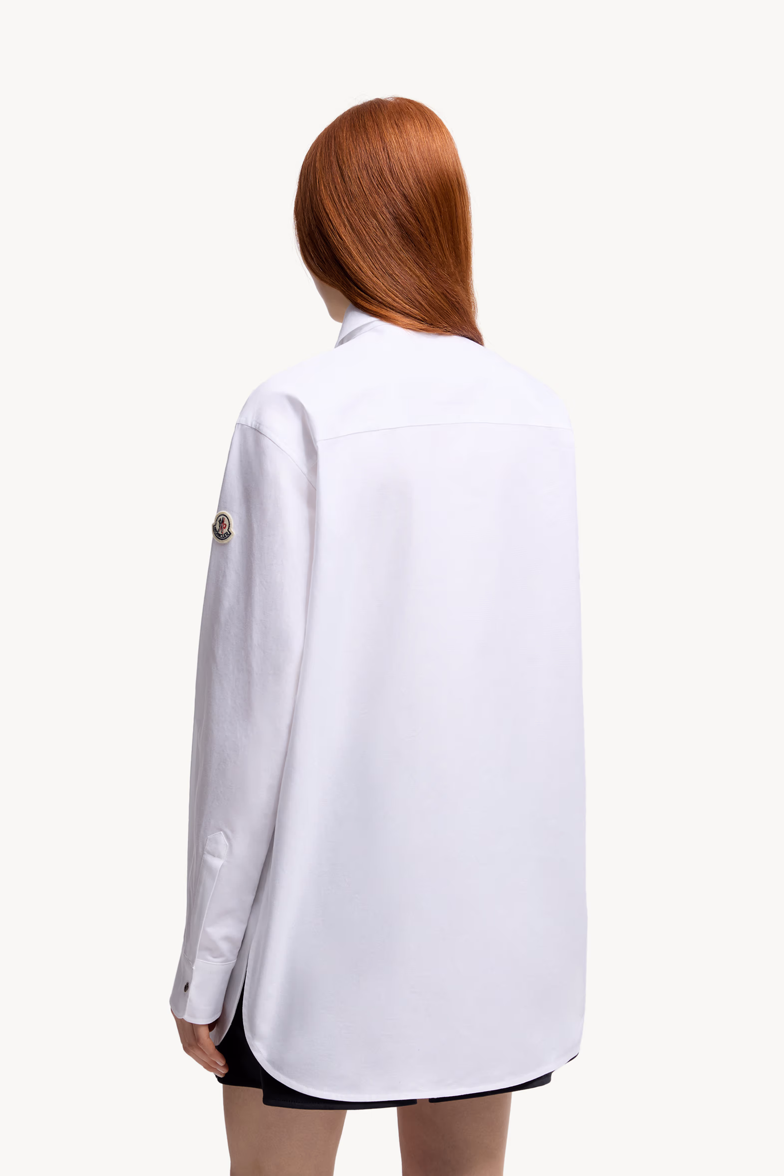 Oxford Cotton Long Sleeve Shirt Women White Moncler 5
